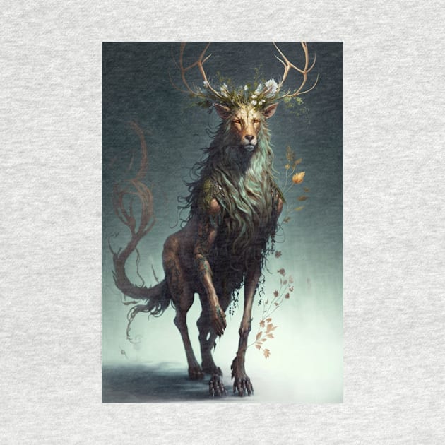 The Lion-Deer God: A Mythical Beast of Power and Grace by styleandlife